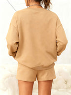 "Red Nose" Reindeer Fleece Lounge Set - Christmas Sweatshirt & Shorts