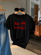 Women's Comfy Stretchy Tee – “I Love Music” Soft Crew Neck Shirt