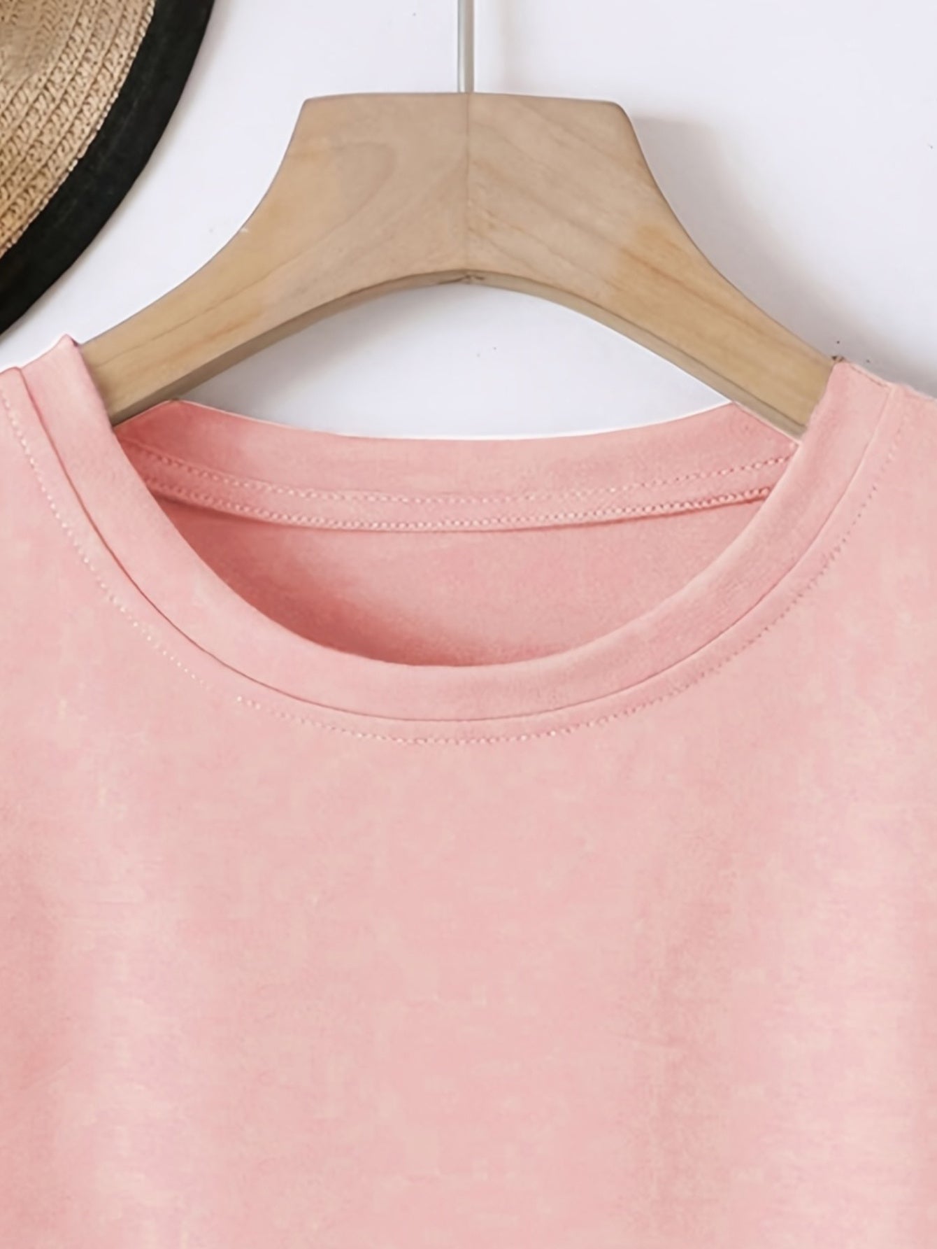 Y2K Rhinestone Dollar Sign Baby Tee - Pastel Pink