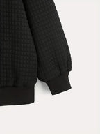 Camping Adventure Waffle Knit Sweatshirt - Tent & Campfire Print