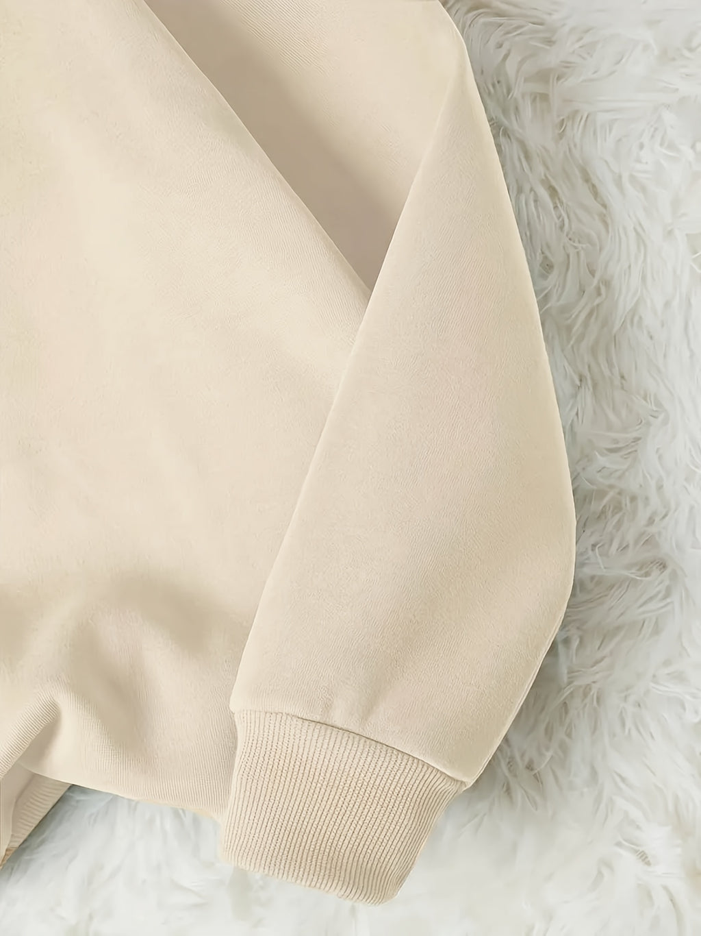 Oversized Plush Lounge Set - Warm Sweatshirt & Drawstring Pants