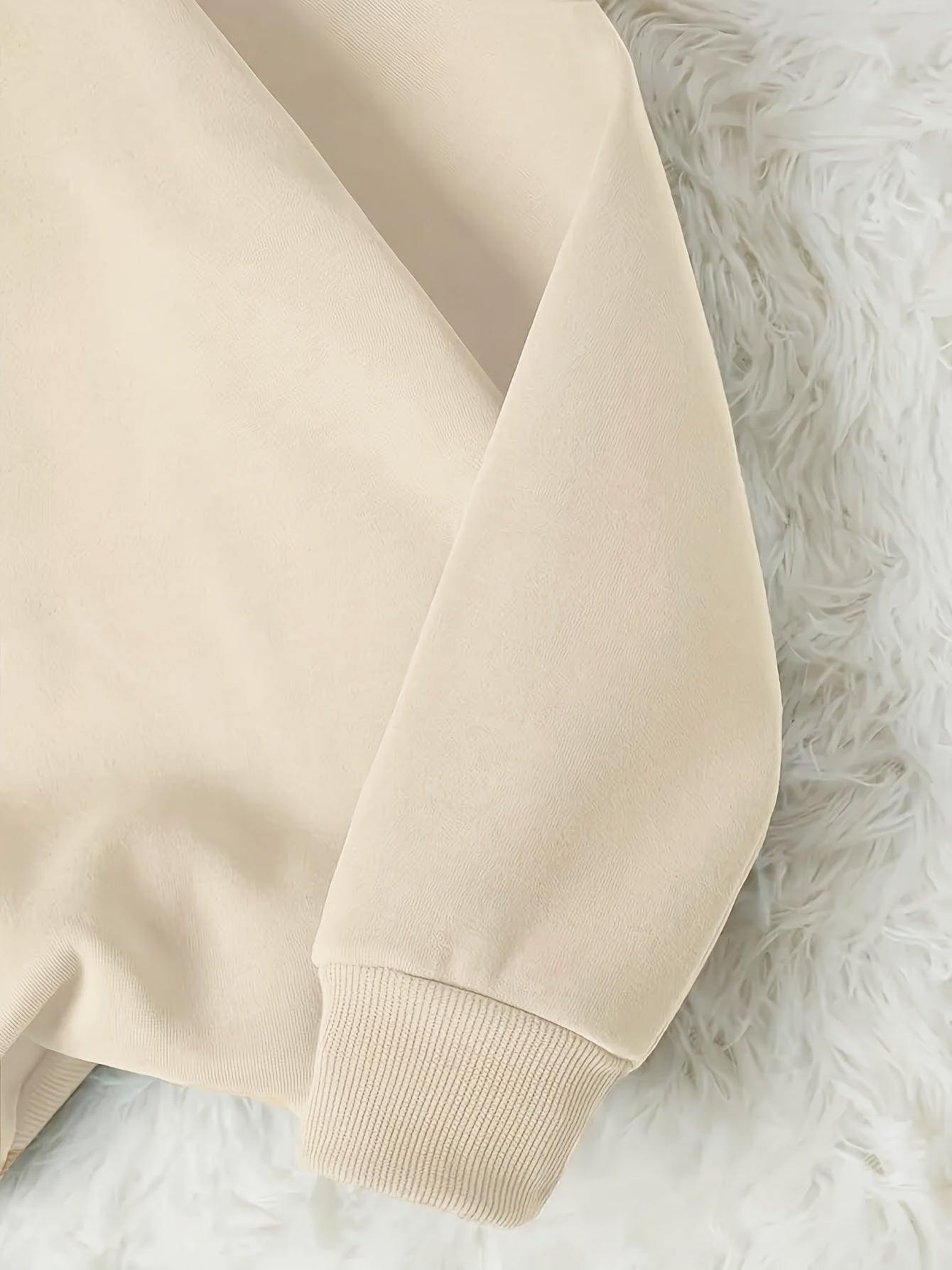 Oversized Plush Lounge Set - Warm Sweatshirt & Drawstring Pants