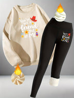 "You Are My Friend" Cozy Lounge Set - Sweatshirt &amp; Fleece-Lined Leggings