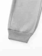 "Love" Heartbeat Graphic Joggers - Black Drawstring Pants