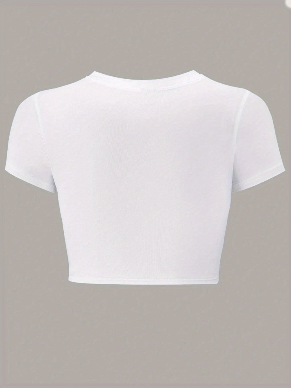 "Retired" Y2K Baby Tee - Black Slim Fit Graphic Crop