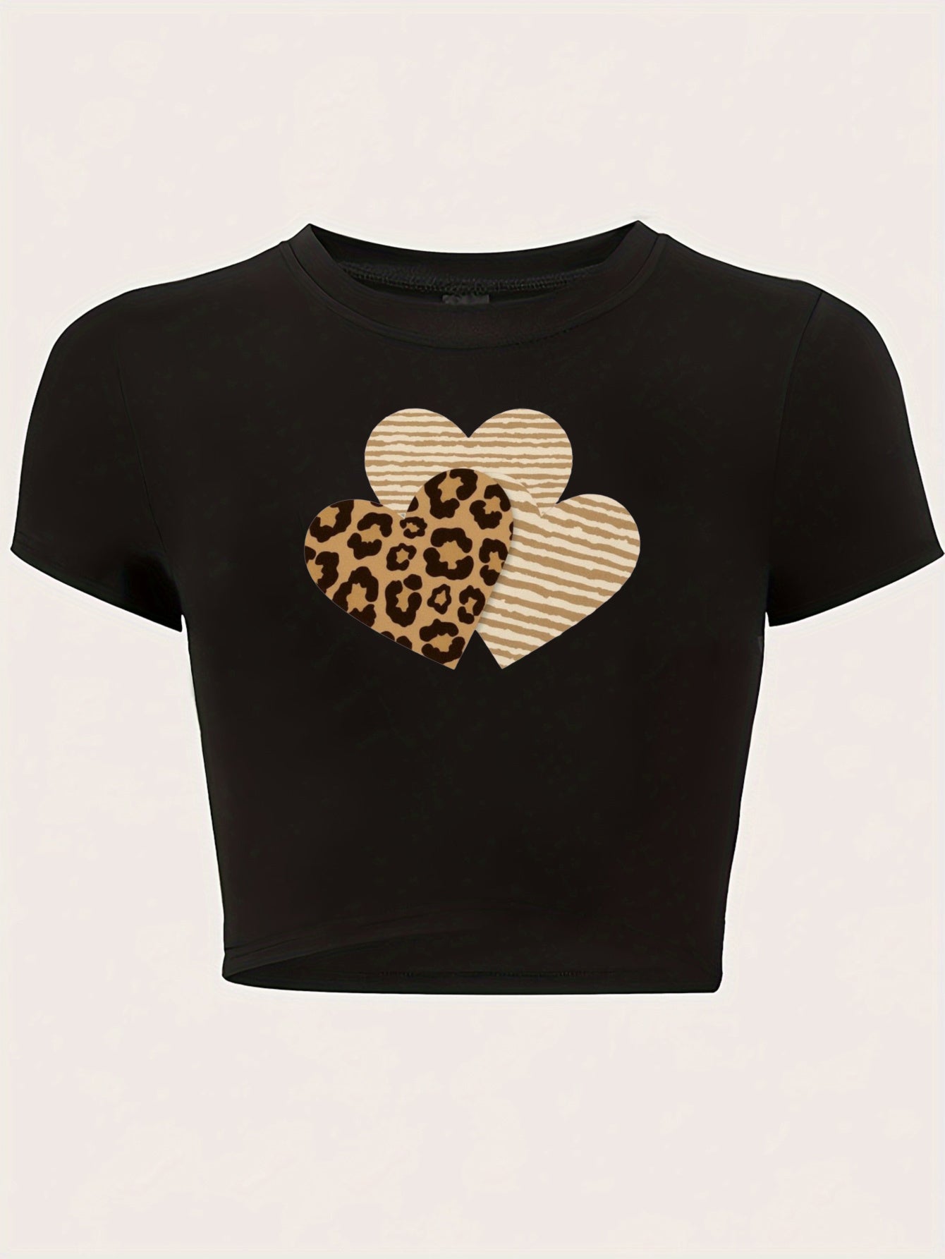 Women’s “KISS ME IT’s MY BIRTHDAY” Y2K Graphic Crop Top – Black Slim Fit Tee with Heart Design